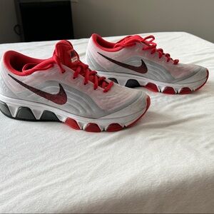 Nike Tailwind 6 Women's White and Red Mesh Running Shoes